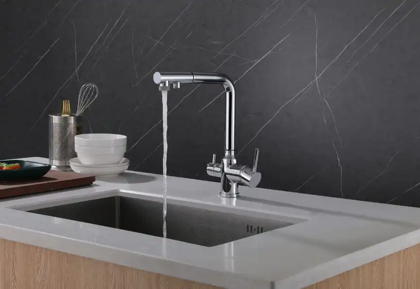 Смеситель для кухни Abber Emotion AF8814 с подключением к фильтру с питьевой водой, Хром фото 2