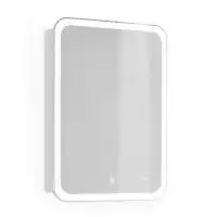 Зеркало-шкаф Jorno BOSKO 60 Bos.03.60/W с подсветкой и часами Белый фото 1