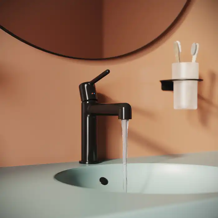 Смеситель для раковины IDDIS Aiger AIGGB00i01  цвет, Глянцевый черный фото 2