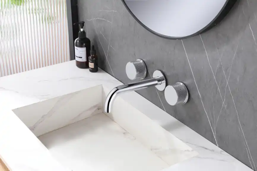 Смеситель для раковины Abber Wasser Kreis AF81122 встраиваемый, с внутренней частью, Хром фото 2