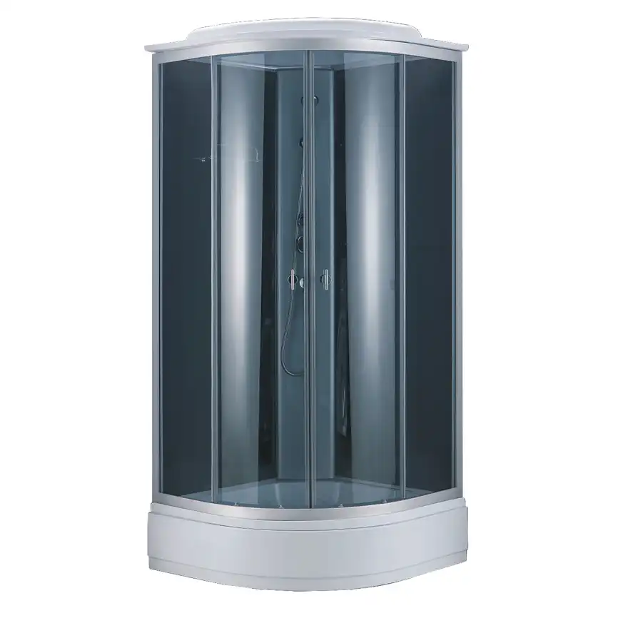 Душевая кабина Loranto 100х100 CS-881EA26TM/B-100, средний поддон, цвет профиля матовый хром фото 1