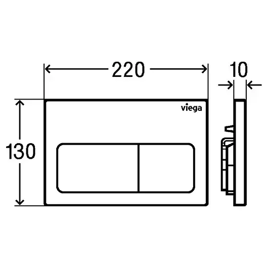 Инсталляция Viega Prevista Dry 792824 для подвесных унитазов с бачком, с клавишей смыва Хром фото 5
