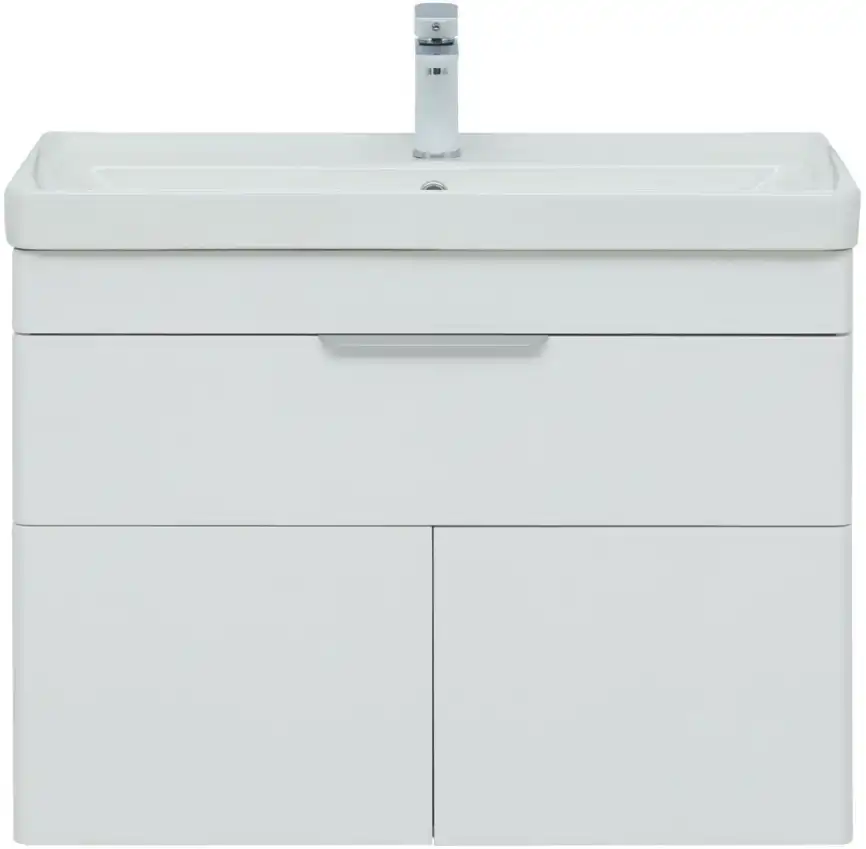Тумба под раковину Aquanet Ирис new 85 белый глянец (1 ящик, 2 дверцы) 310150 фото 8