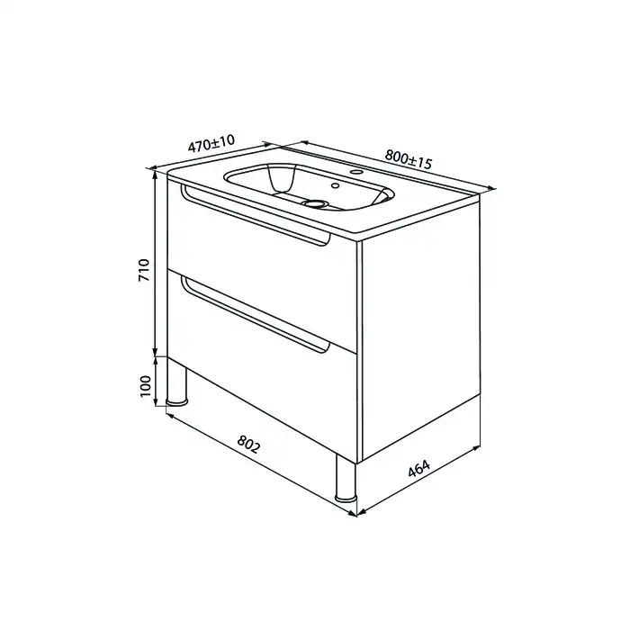 Тумба с раковиной IDDIS Edifice 80, напольная, Белая, EDI80WFi95K фото 9