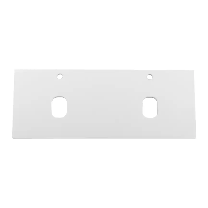 Столешница из МДФ с двумя отверстиями под раковину и с двумя отверстиями под смеситель BelBagno EK-120-2-BL Bianco Lucido фото 1