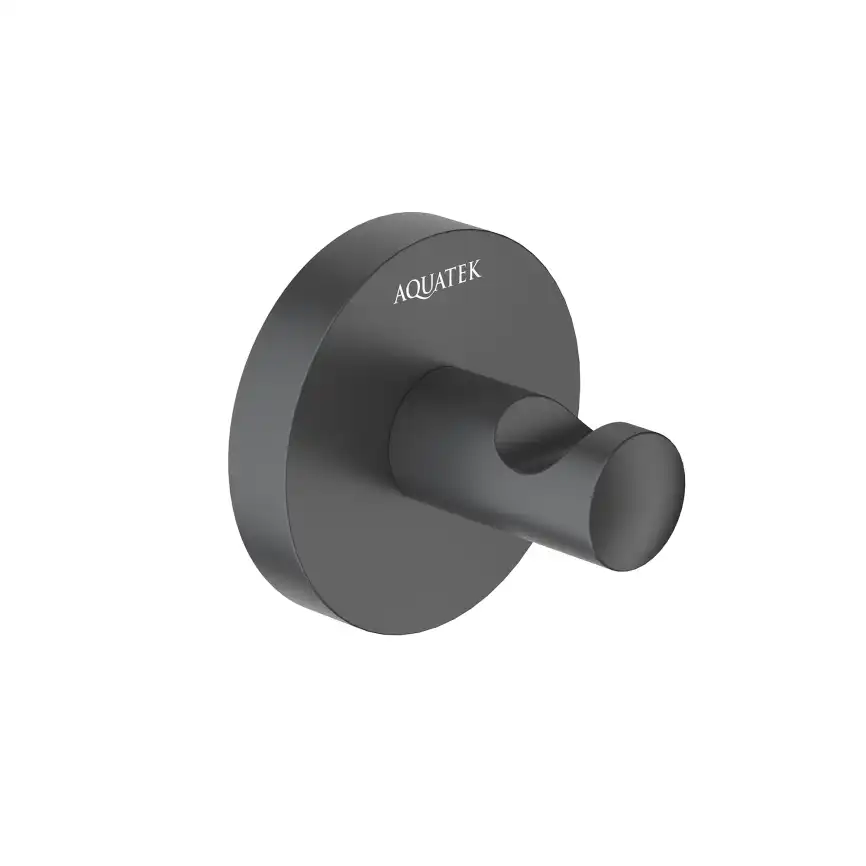 Крючок для полотенец Aquatek Оберон AQ4201MB, Черный матовый фото 1