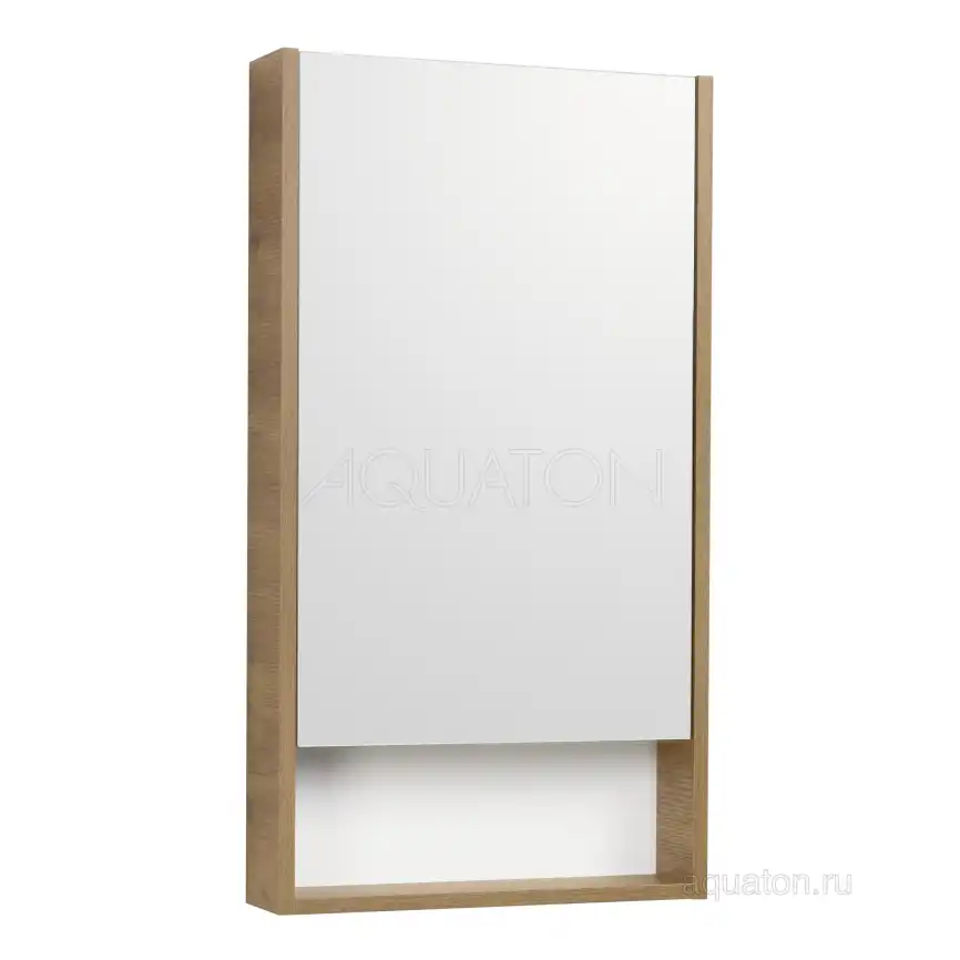 Зеркало-шкаф Aquaton Сканди 45 1A252002SDZ90  цвет, белый / дуб рустикальный фото 1