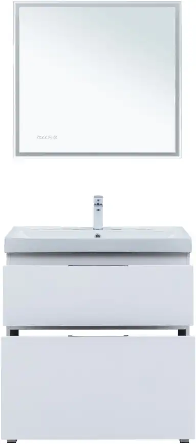 Тумба под раковину Aquanet Алвита New 80 напольная, белый матовый, 344134 фото 12