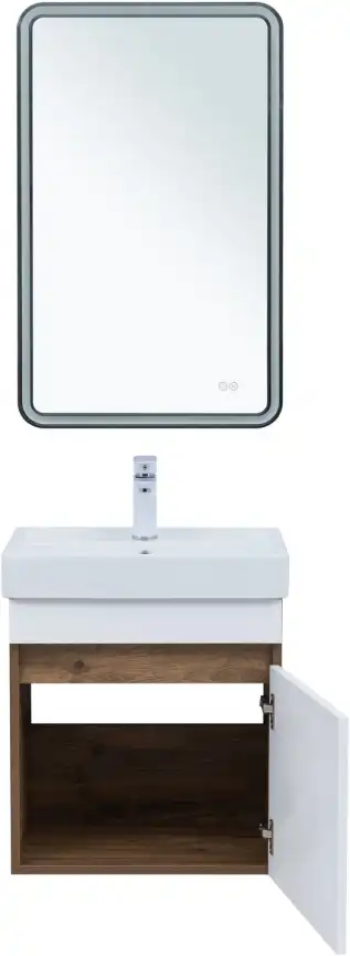 Тумба под раковину Aquanet Оптима 50 дуб рустикальный/белый сатин, 344790 фото 8