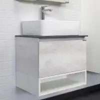 Тумба с умывальником Comforty Прага 60 Дуб белый, 00-00014536 фото 2