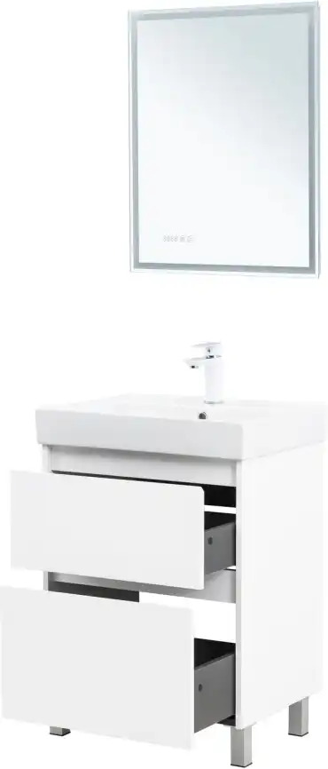 Тумба под раковину Aquanet Nova Lite 2.0 60 напольная, белый глянец, 346336 фото 10