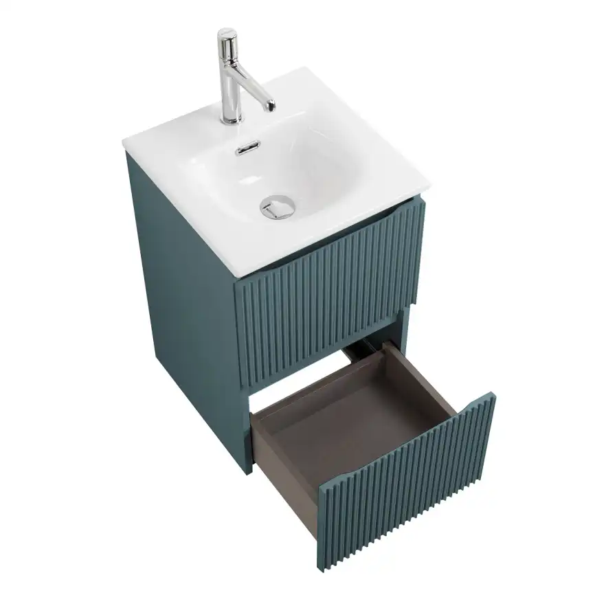 Тумба под раковину BelBagno UNO-MINI-400-2C-SO-AO подвесная, Голубой Матовый фото 3