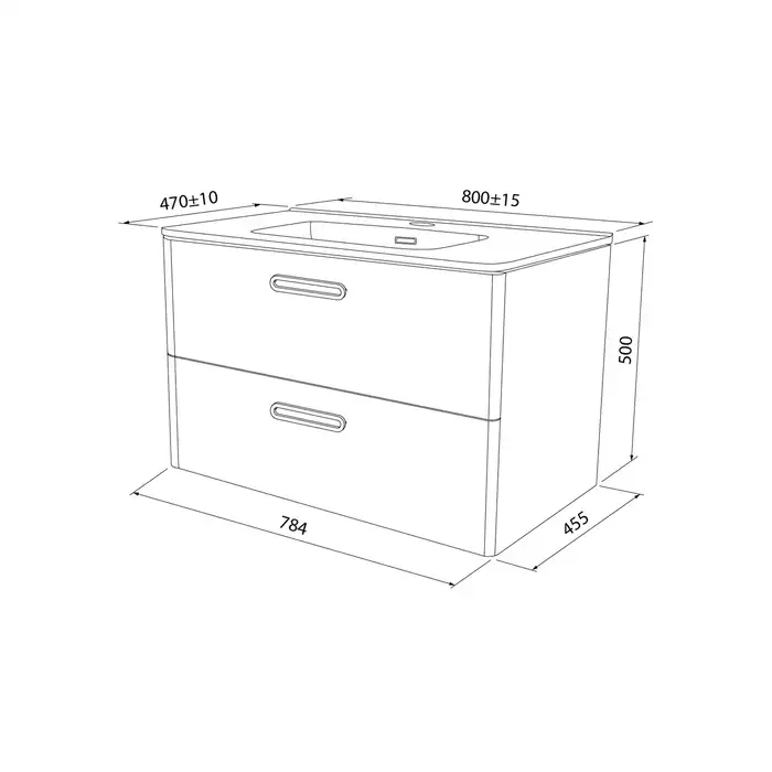 Тумба с раковиной IDDIS Brick 80, подвесная, Белая, BRI80W0i95K фото 6