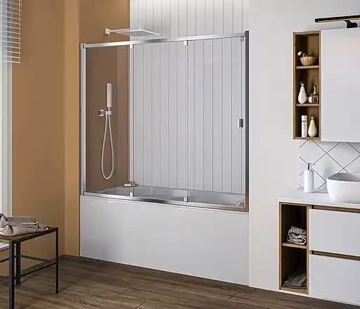Шторка для ванны Good Door SCREEN WTW-120-C-CH 120 см, ПД00099, профиль Хром, стекло Прозрачное фото 1