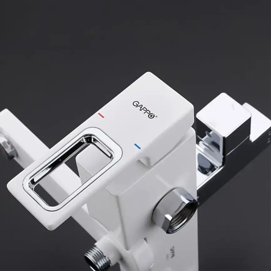 Душевая система Gappo G2417-8  с поворотным изливом, Хром / Белый фото 13