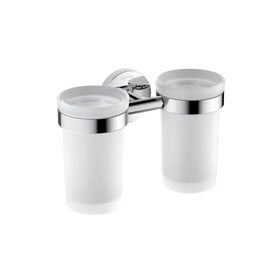 Стакан для ванной Aquatek Европа AQ4117CR двойной, Хром фото 1