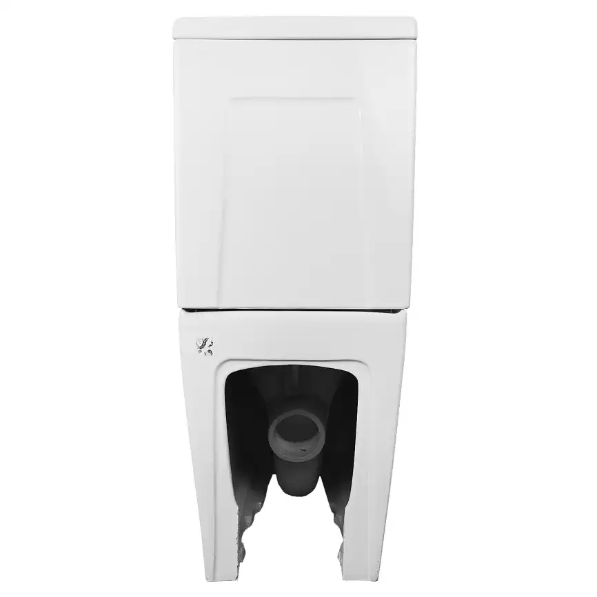 Унитаз-компакт Azario Quadro AZ-2175 UQ1 напольный, безободковый, смыв Торнадо, с бачком и сидением микролифт, цвет белый фото 11
