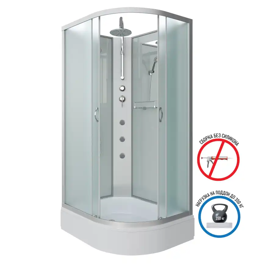 Душевая кабина Niagara Classic 100х90х210 NG-33094-14LBKTG средний поддон, с гидромассажем, 330944LBKTG фото 1