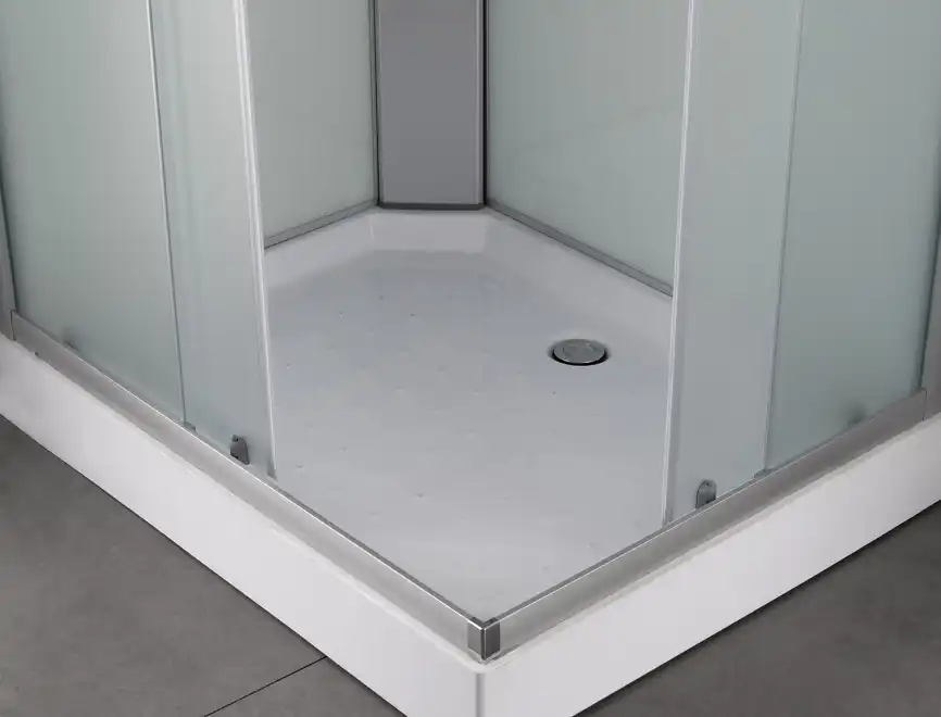 Душевая кабина Loranto 100х80 CS-5180-13L F, низкий поддон, цвет профиля сатин фото 2