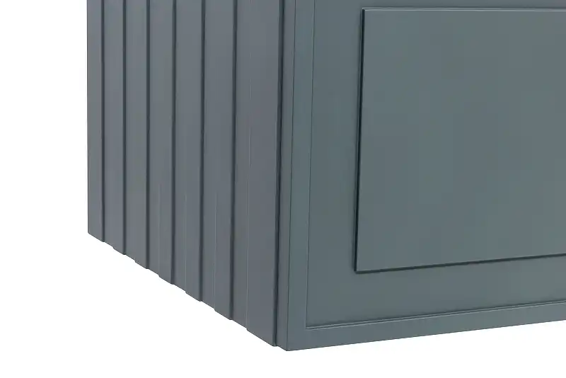 Тумба под раковину La Fenice Cubo 100 FNC-01-CUB-G-100-2 со столешницей Granite 100 FNC-03-PL01-100 черный мрамор, Серая матовая фото 3