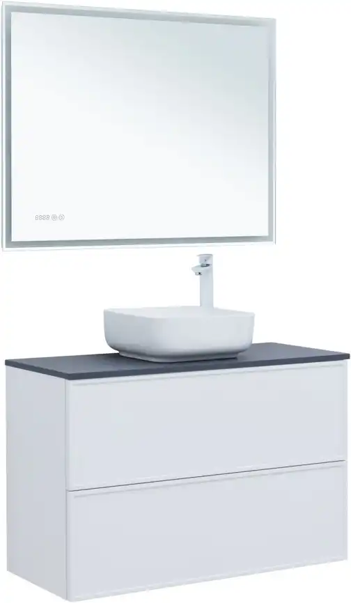 Тумба под раковину Aquanet Арт 100 белый матовый 313257 фото 10