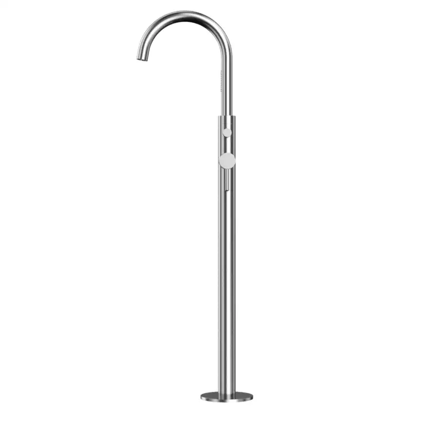 Смеситель для ванны Whitecross Y brushed nickel напольный Никель брашированный, Y1233NIB фото 2