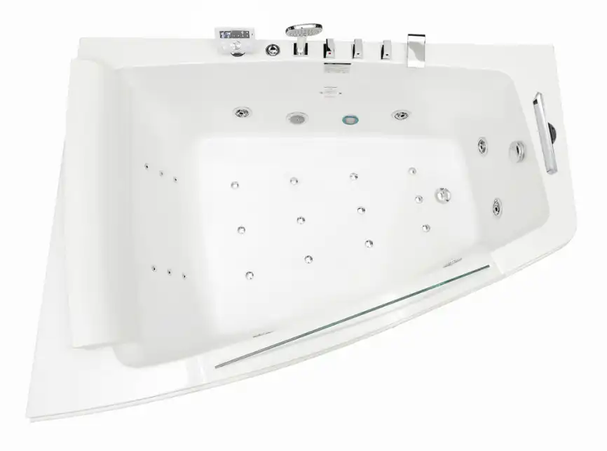 Акриловая ванна Gemy G9056 O L 170х130 с гидромассажем, левая фото 2