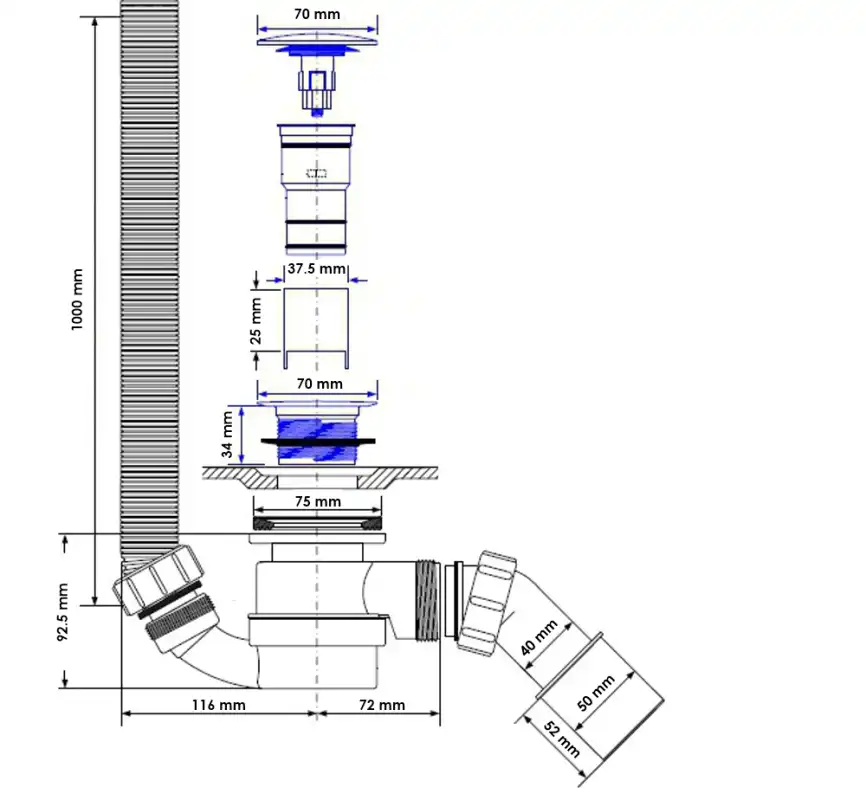 Слив-перелив EXCELLENT Heaven ARIN.FLOW.CR (хром) фото 6