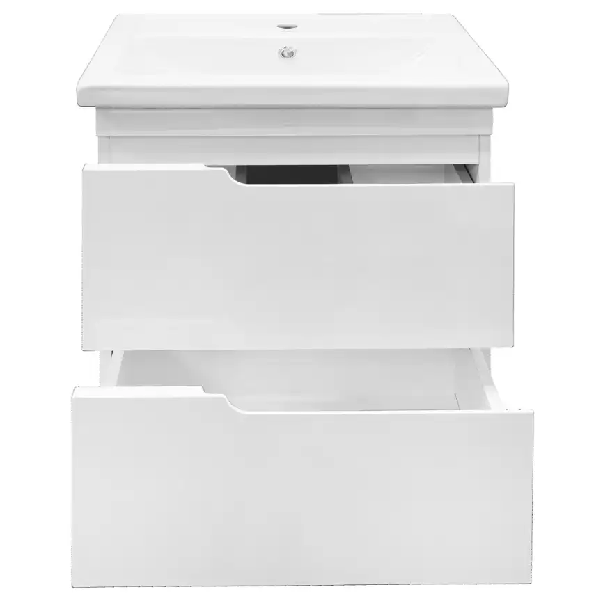 Тумба с раковиной Azario KANTRI 60/2Н CS00097250, напольная с раковиной Фостер 60, белая фото 4