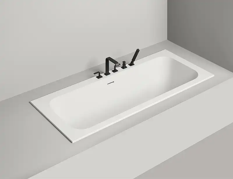 Ванна Salini ORLANDA AXIS KIT 180х80 103322M из материала S-Stone, Белая матовая фото 4