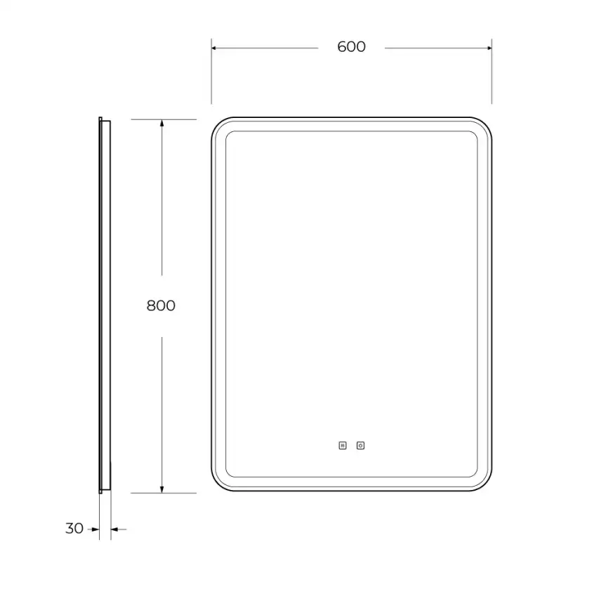 Зеркало BelBagno MARINO 60х80 SPC-MAR-600-800-LED-TCH-SND с подстветкой, сенсорный выключатель, голосовым управлением и подогревом фото 9