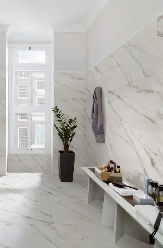 Керамогранит AVS by Italian Design Calacatta Arte Massimo 60x120 Moon Light Stone, белый фото 7