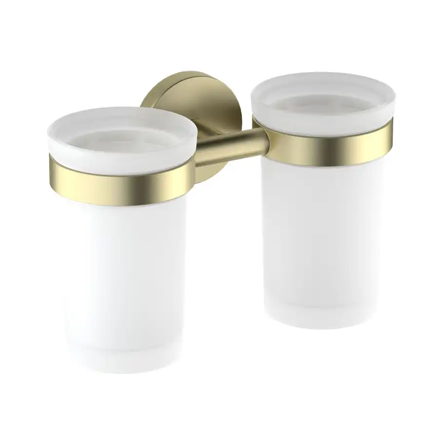 Стакан для ванной Aquatek Европа AQ4117BG двойной, Золото матовое фото 1