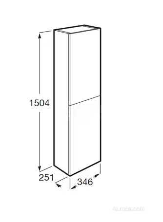 Пенал Roca The Gap A857427806 подвесной цвет, Белый глянец фото 4
