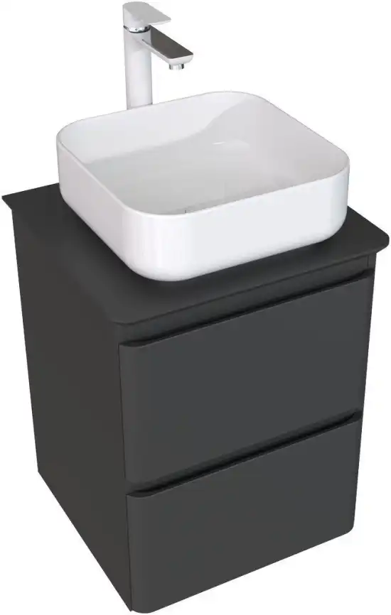 Тумба под раковину Aquanet Эмбер 50 черный матовый 330464 фото 3