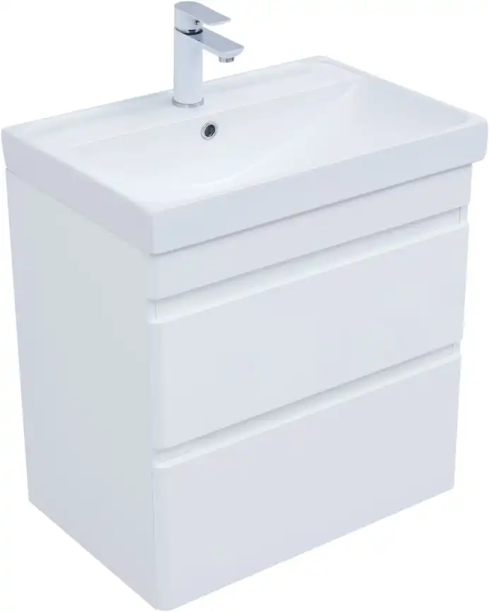 Тумба под раковину Aquanet Слим 60 белый сатин, 346047 фото 5