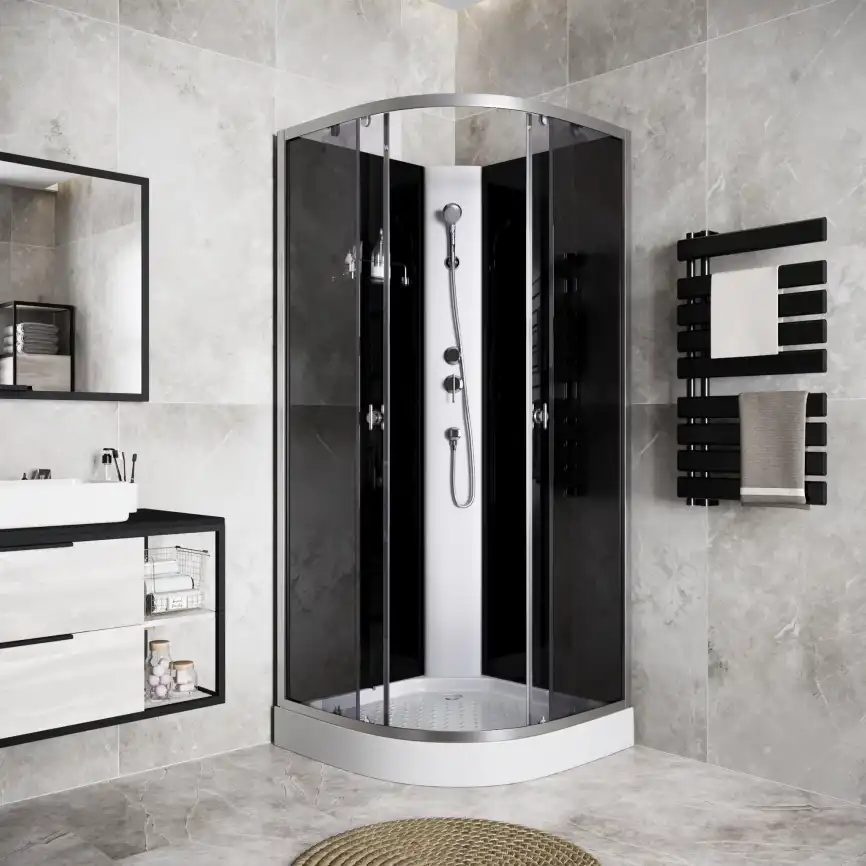 Душевая кабина Niagara Eco 90х90х200 E90/13/TN/BK низкий поддон, без гидромассажа фото 3