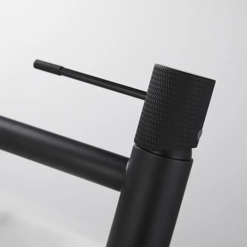 Смеситель для накладной раковины Vincea Desire VBF-1D2MB однорычажный, черный фото 6