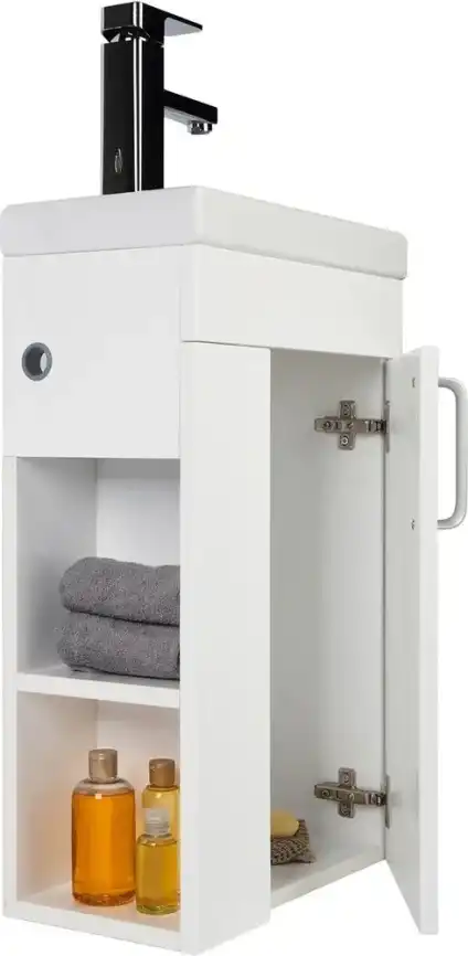 Тумба с раковиной IDDIS Torr 40, подвесная, левосторонняя, Белая, TOR40WRi95K фото 4