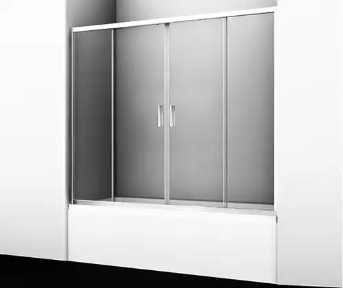 Шторка для ванны WasserKRAFT Lippe 45S 170 см, 45S02-170, профиль Хром, стекло Прозрачное фото 1