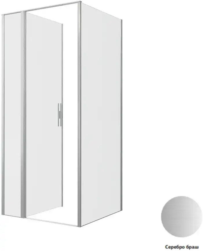 Душевой уголок Allen Brau Priority 90x90 3.31026.BA + 3.31044.BA серебро браш фото 5