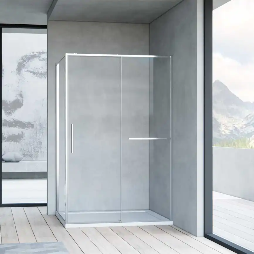 Душевой уголок Vincea Slim Soft 120х80 VSR-1SS8012CL, профиль хром, стекло Прозрачное фото 1