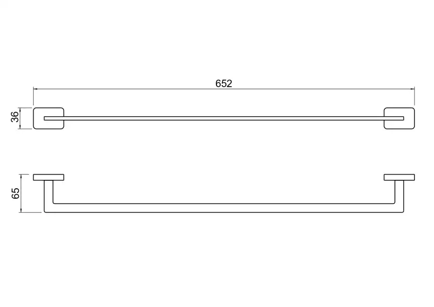 Держатель полотенец 600 мм Aquatek Либра AQ4314MB, Черный матовый фото 2