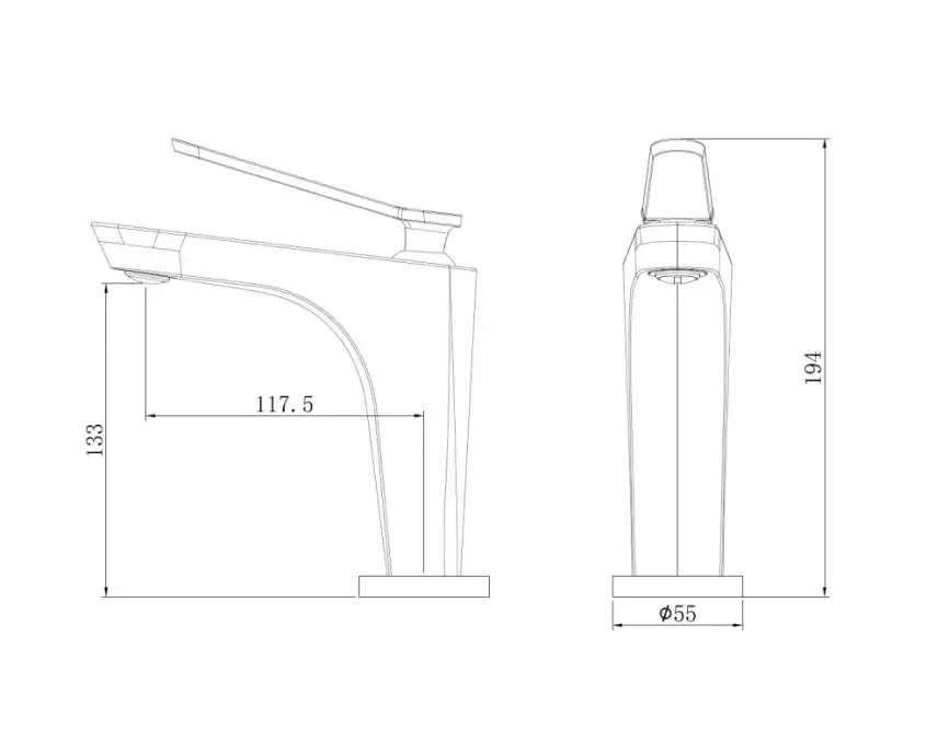 Смеситель для раковины Abber Zeitlos AF8909RG, однорычажный, цвет Золото розовое фото 3