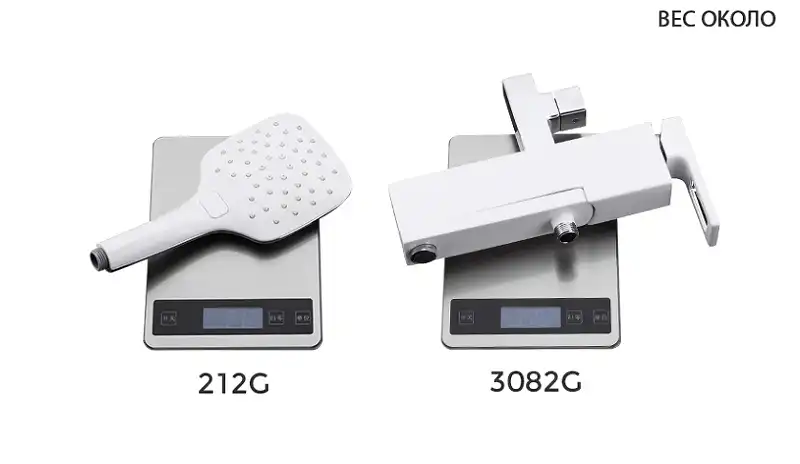 Душевая система Gappo G2417-8  с поворотным изливом, Хром / Белый фото 5