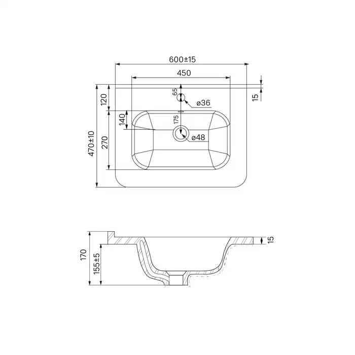 Тумба с раковиной IDDIS Brick 60, напольная, Белая, BRI60WFi95K фото 9