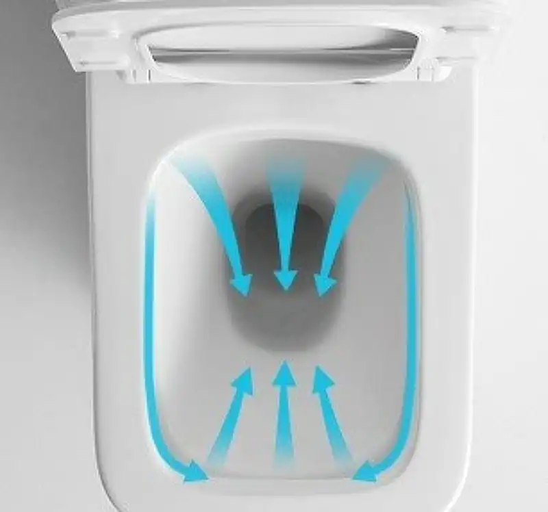 Унитаз-компакт CeramaLux TR2170, безободковый, с бачком и сидением микролифт (Система смыва торнадо) фото 4