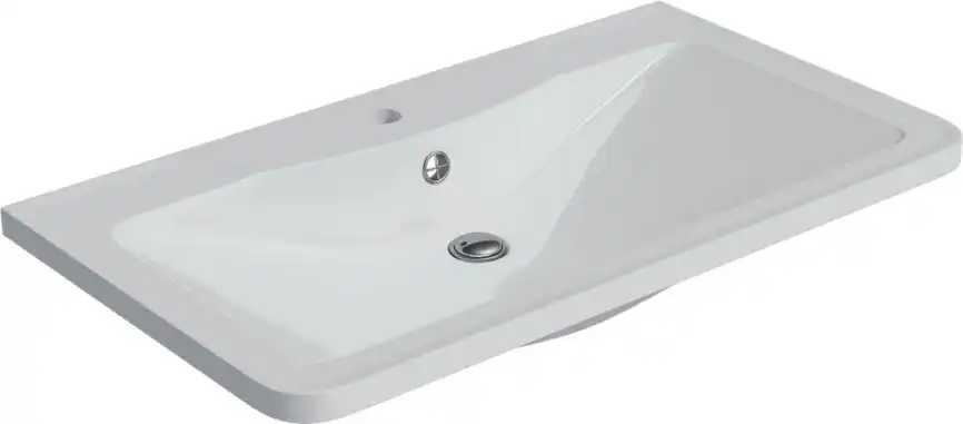 Тумба под раковину Grossman Адель 80 напольная, белая глянцевая (108007) фото 6