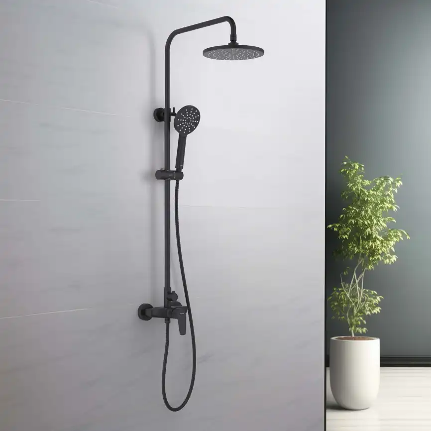 Душевая система Aquatek БЕТТА AQ2160MB, Черный матовый фото 8