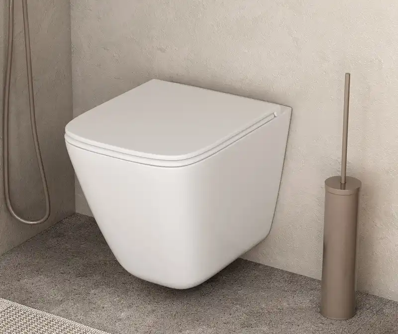 Подвесной унитаз Grossman GR-4479SQC безободковый, смыв торнадо, Белый глянцевый фото 2